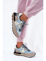 Dámské Semišové Tenisky Big Star RR274245 HI-POLY SYSTEM Šedo-Modré Dámské Semišové Tenisky Big Star RR274245 HI-POLY SYSTEM Šedo-Modré