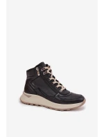 Dámské sportovní botky na platformě Zazoo – černé