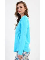 Dámské pyžamo dlouhé Listy