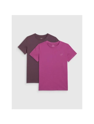 Dětské hladké tričko (SADA 2) 4F 4FJRAW25TTSHU3157-92S