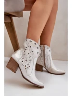 Dírové Kožené Cowboy Boty Na Podpatku Zlaté Prošoupané Lewski 3613 Dírové Kožené Cowboy Boty Na Podpatku Zlaté Prošoupané Lewski 3613