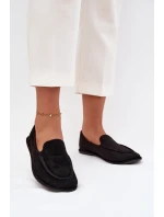 Dámské mokasíny z eko semiše Miryelle – černé