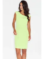 Dámské denní šaty M378 limetkové - Figl Dámské denní šaty M378 limetkové - Figl