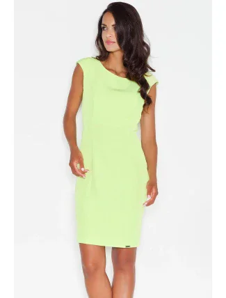 Dámské denní šaty M378 limetkové - Figl Dámské denní šaty M378 limetkové - Figl