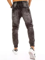 Pánské tmavě šedé džínové kalhoty FashionStreet UX3225 Pánské tmavě šedé džínové kalhoty FashionStreet UX3225