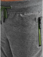 Pánské tmavě šedé teplákové šortky FashionStreet SX2280