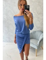 Asymetrické šaty, 3/4 rukávy, džínovina Asymetrické šaty, 3/4 rukávy, džínovina