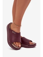 Dámské Pantofle Na Platformě Big Star SS274425 Bordó