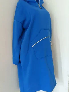 Dámská dlouhá teplá mikina 1111.1 modrá - FPrice