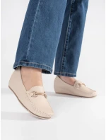 Trendy dámské  mokasíny hnědé na klínku