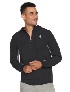 Skechers Skechweave Premium Bunda s kapucí M1JA123-BLK Black L