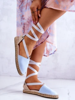 Dámské vázané espadrilky Big Star JJ274863 Modré