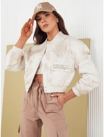 Dámská béžová bomber bunda SERRO s vázáním FashionStreet TY4298