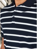 Pánská pruhovaná polokošile tmavě modrá FashionStreet PX0637