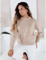 Dámský základní svetr DARMILA beige FashionStreet MY2507