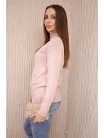 Rolákový svetr pudrově růžový Rolákový svetr pudrově růžový