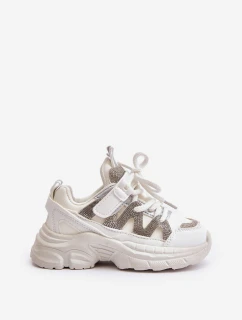 Dětské tenisky se zirkony bílé Rianalla