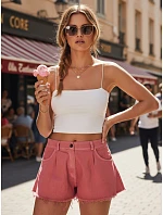 Dámské džínové šortky na léto s volnou nohavicí FashionStreet SY0532 Dámské džínové šortky na léto s volnou nohavicí FashionStreet SY0532
