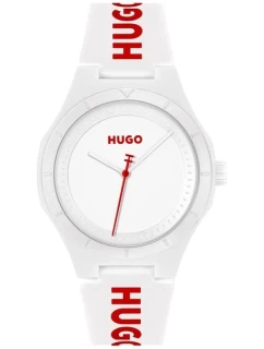 HUGO Lit For Him White 1530345 + BOX Pánské hodinky