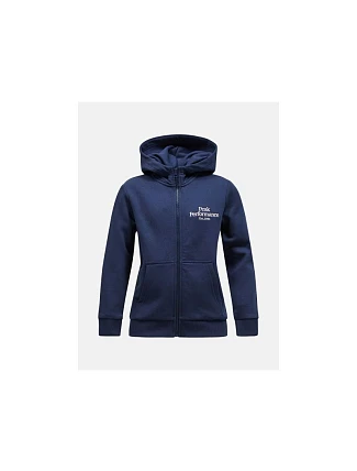 Dětská mikina PEAK PERFORMANCE Original Zip Hood Junior, barva tmavě modrá Dětská mikina PEAK PERFORMANCE Original Zip Hood Junior, barva tmavě modrá