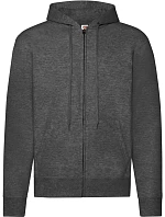 Fruit of the Loom Classic Hooded Sweat Jacket Mikina s kapucí 16.2062 dark heather grey Fruit of the Loom Classic Hooded Sweat Jacket Mikina s kapucí 16.2062 dark heather grey