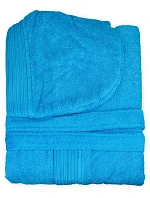 The One Towelling Bathrobe hooded Župan s kapucí 48.1021 turquoise The One Towelling Bathrobe hooded Župan s kapucí 48.1021 turquoise