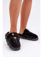 Kožené Pantofle S Malou Broží Černé Primaria Kožené Pantofle S Malou Broží Černé Primaria