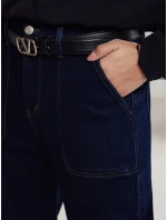 Dámské kalhoty FITZONE denim cargo tmavě modré FashionStreet UY2243