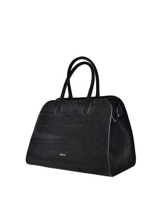 Dámská Shopper Taška Z Eko Semiše Big Star SS574007 Černá Dámská Shopper Taška Z Eko Semiše Big Star SS574007 Černá