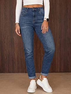 Dámské džíny Mom Fit s vysokým pasem, modré, FashionStreet UY3268