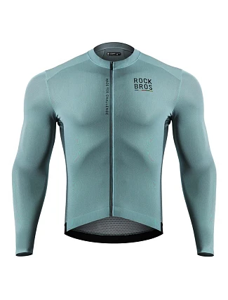 Cyklistický dres Rockbros 15120015018 ROAD TO SKY, pánský, s dlouhým rukávem, velikost L – šedomodrý Cyklistický dres Rockbros 15120015018 ROAD TO SKY, pánský, s dlouhým rukávem, velikost L – šedomodrý