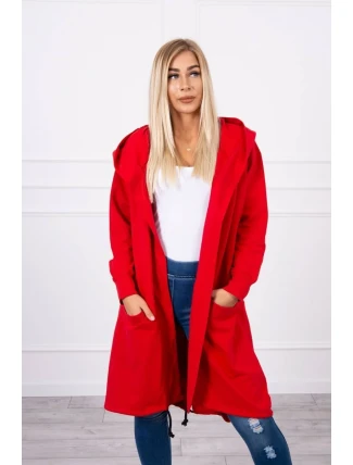 Pláštěnka s kapucí oversize červená Pláštěnka s kapucí oversize červená