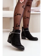 Zazoo 2326 Sametové Dámské Nazouvací Botky Černé