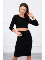 Souprava halenky se sukní černá