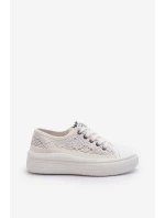Dámské krajkové tenisky Lee Cooper LCW-23-44-1617 bílé
