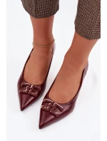 Lodičky S ozdobou Eko Kůže Bordó Fivara