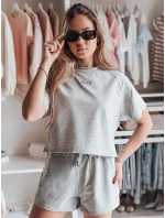 Dámská tepláková souprava LOVE SPORT šedá FashionStreet AY1137