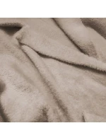 Světle béžový vlněný přehoz přes oblečení typu "alpaka" (7108)