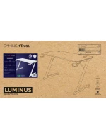 Herní stůl TRUST GXT 709W LUMINUS RGB WHITE