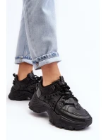 Dámské Sportovní Boty Sneakersy Masivní Černé Toderus