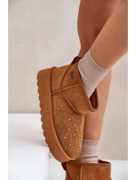 Sněhule se zdobením na platformě Big Star OO274A104 Camel