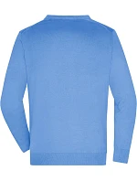 Daiber JN 661 Pánský pletený cardigan s výstřihem do V 02.0661 glacier blue