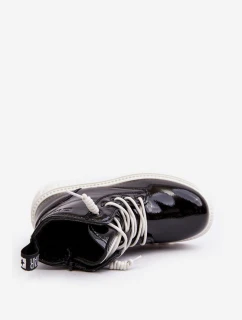 Ocieplane Lakierované Botky Dětské Big Star MM374147 Černé