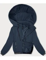 Tmavě modrá prošívaná bunda s ozdobnými stahovacími lemy (16M9086-215) Tmavě modrá prošívaná bunda s ozdobnými stahovacími lemy (16M9086-215)