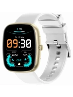 Dámské chytré hodinky GRAVITY GT18-8 béžový silikonový řemínek + bílý řemínek Dámské chytré hodinky GRAVITY GT18-8 béžový silikonový řemínek + bílý řemínek