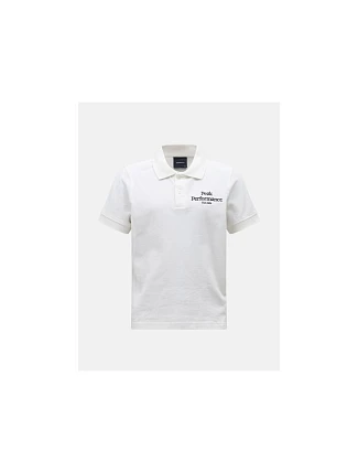 Polo tričko Peak Performance Jr Original Polo, bílé Polo tričko Peak Performance Jr Original Polo, bílé