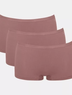 Dámské kalhotky GO Daily Cotton Short 3P - BROWN - sv. hnědé 1141 - SLOGGI