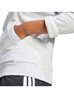 Dámská mikina adidas Essentials Small Logo Feel Cozy světle šedá JN1853