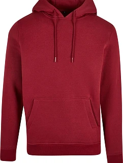 Build your Brand BY 011 Mikina s kapucí z těžké bavlny 56.0011 burgundy