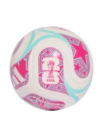 Adidas World Cup 26 Trionda Club fotbalový míč bílý, růžový a modrý JD8054